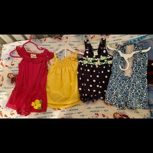 Adorable baby girl romper bundle